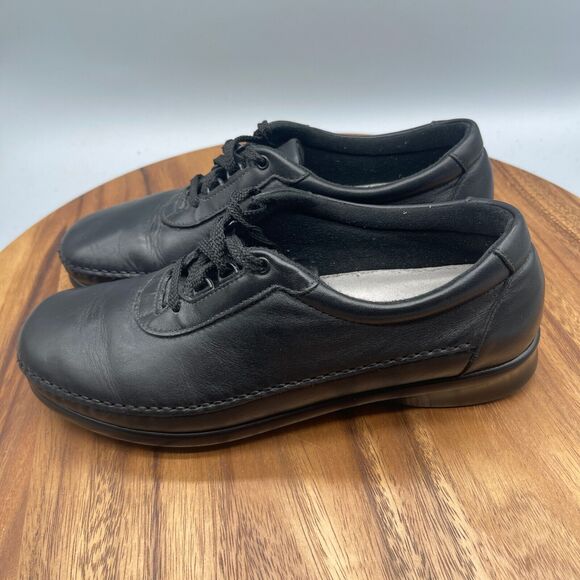 SAS Tripad Shoes Womens SIze 8.5 M Comfort Traveler Black Leather Sneakers - Picture 3 of 8